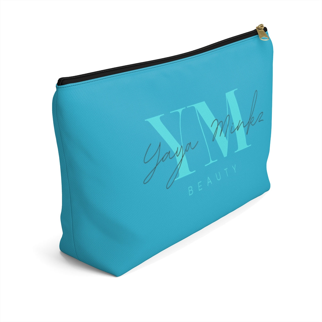 YAYA MINKZ MAKEUP POUCH W T-BOTTOM [TEAL]