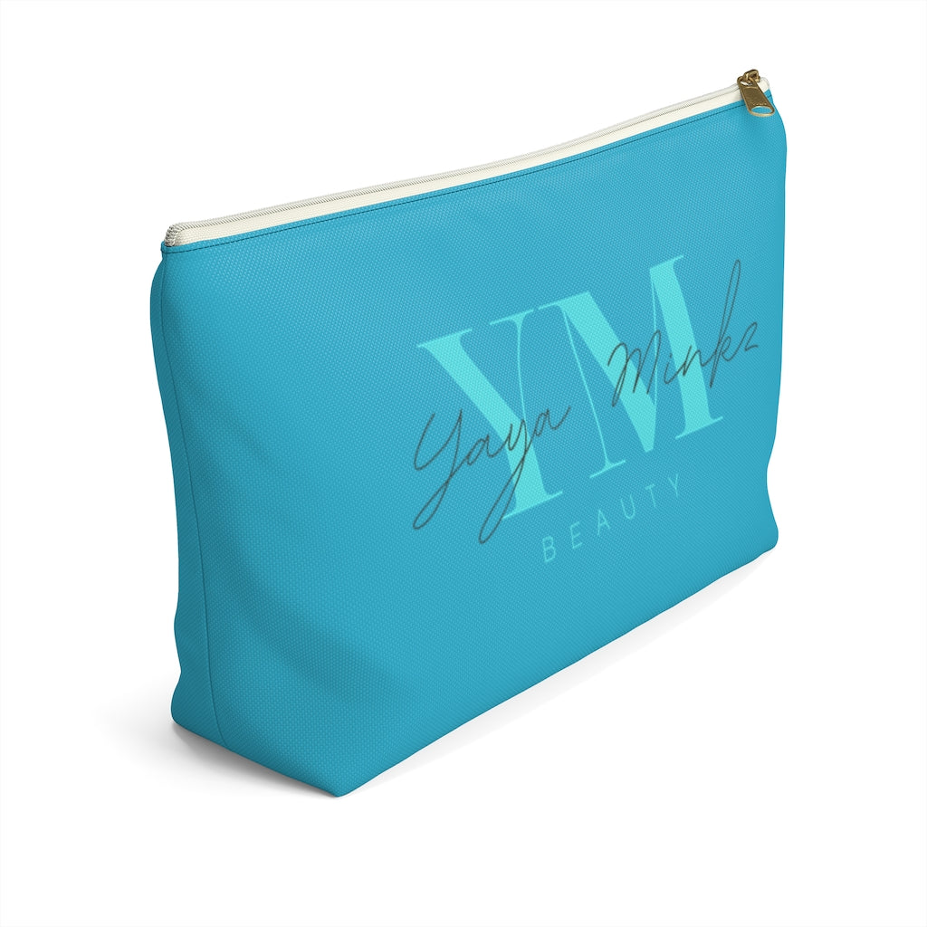 YAYA MINKZ MAKEUP POUCH W T-BOTTOM [TEAL]